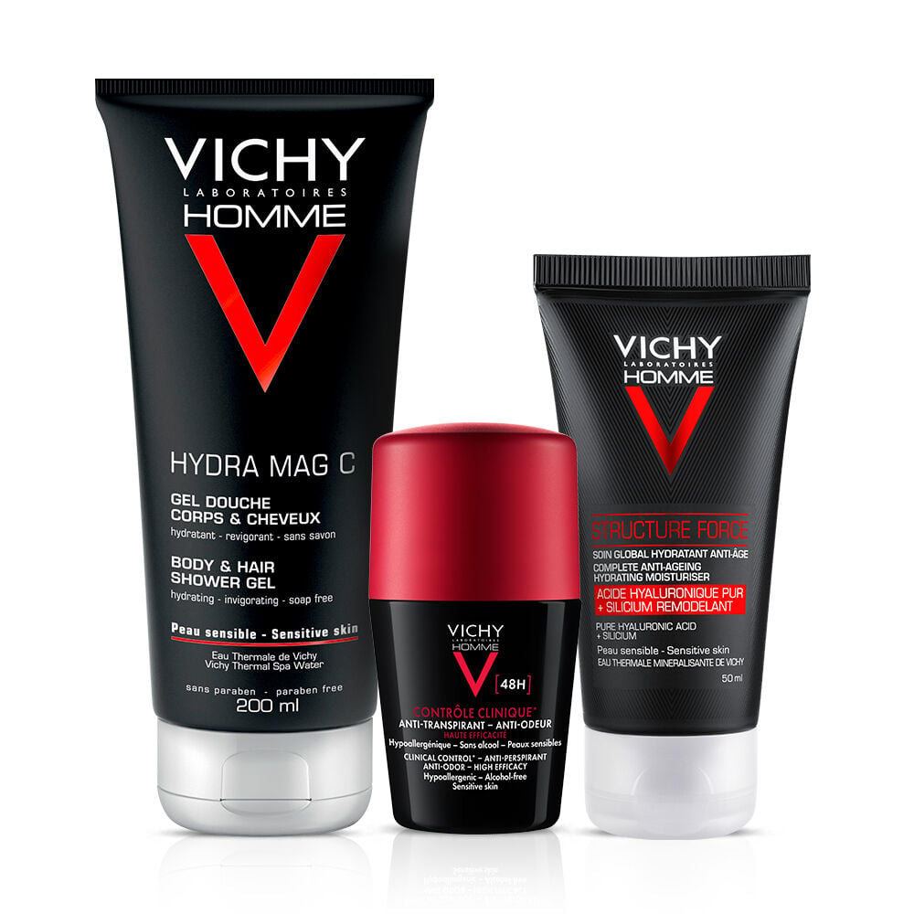 Men Care Trio - Gel, Structure Force & Deodorant - Vichy CA